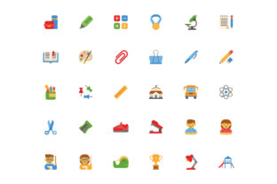 Back to School Day Flat: A Versatile Icon Set for Everyday Projects