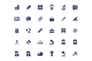 Back to School Day Glyph: A Designer’s Icon Set Built for Precision and Versatility