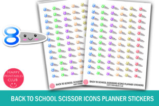 Back to School Scissor Icons Stickers