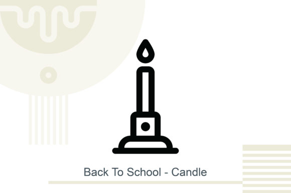Back to School–Candle: A Versatile Vector Design for Your Creative Projects